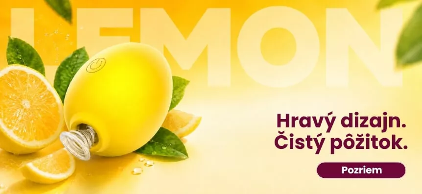 Klitorálny vibrátor v tvare citróna s hravým citrusovým dizajnom | Lovesexshop.sk sex shop