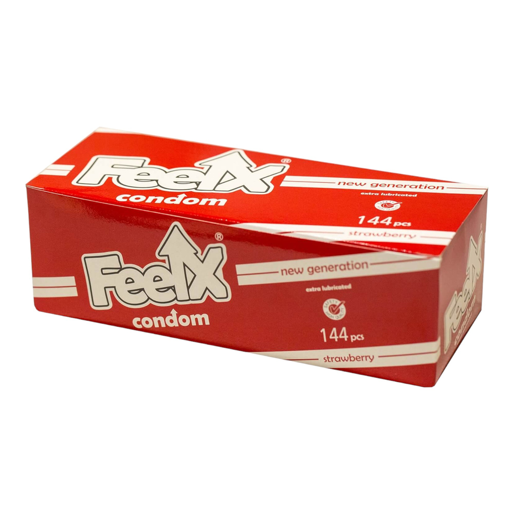 E-shop Feelx condom strawberry - kondómy s príchuťou jahoda (144 ks)