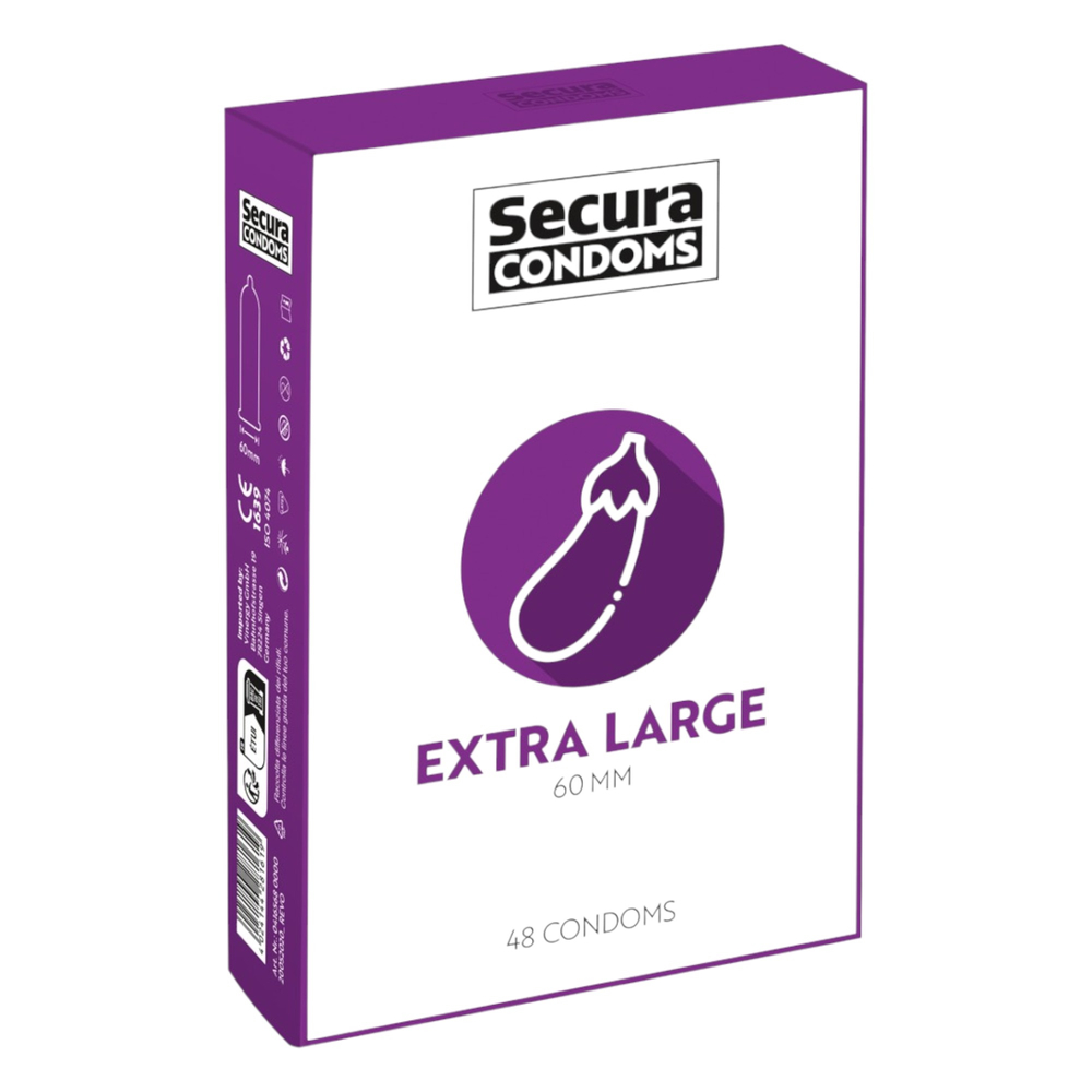 E-shop Secura Padlijanan - extra veľký kondóm - 60mm (48ks)