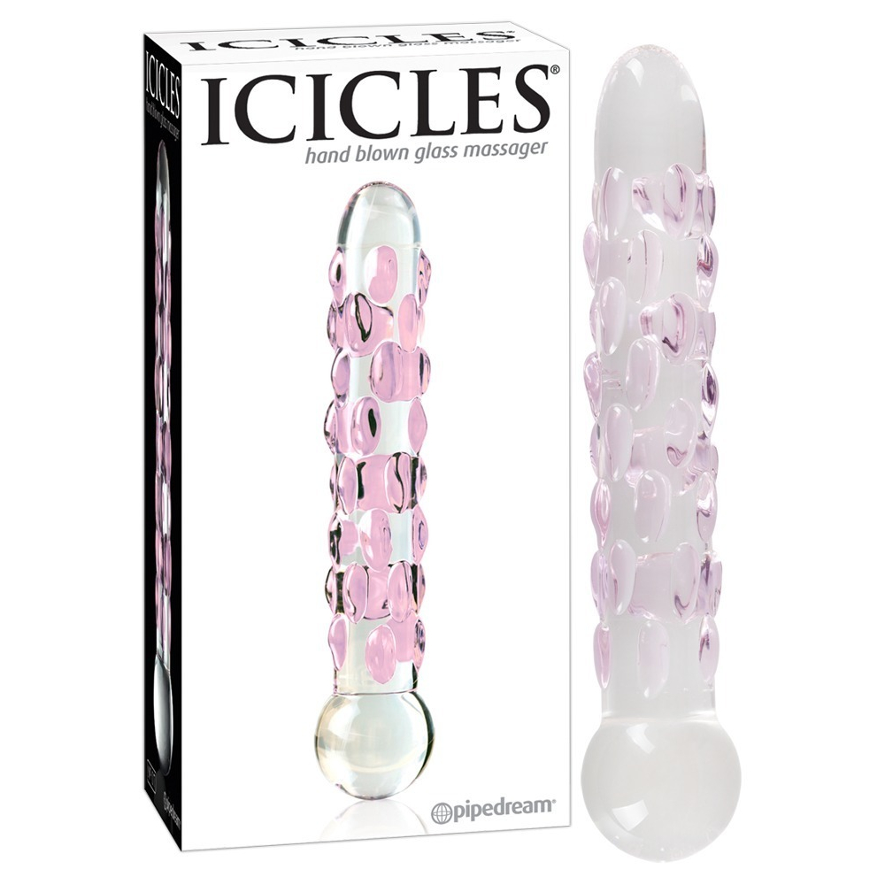 E-shop Pipedream Icicles No. 7 - sklenené dildo s perličkami