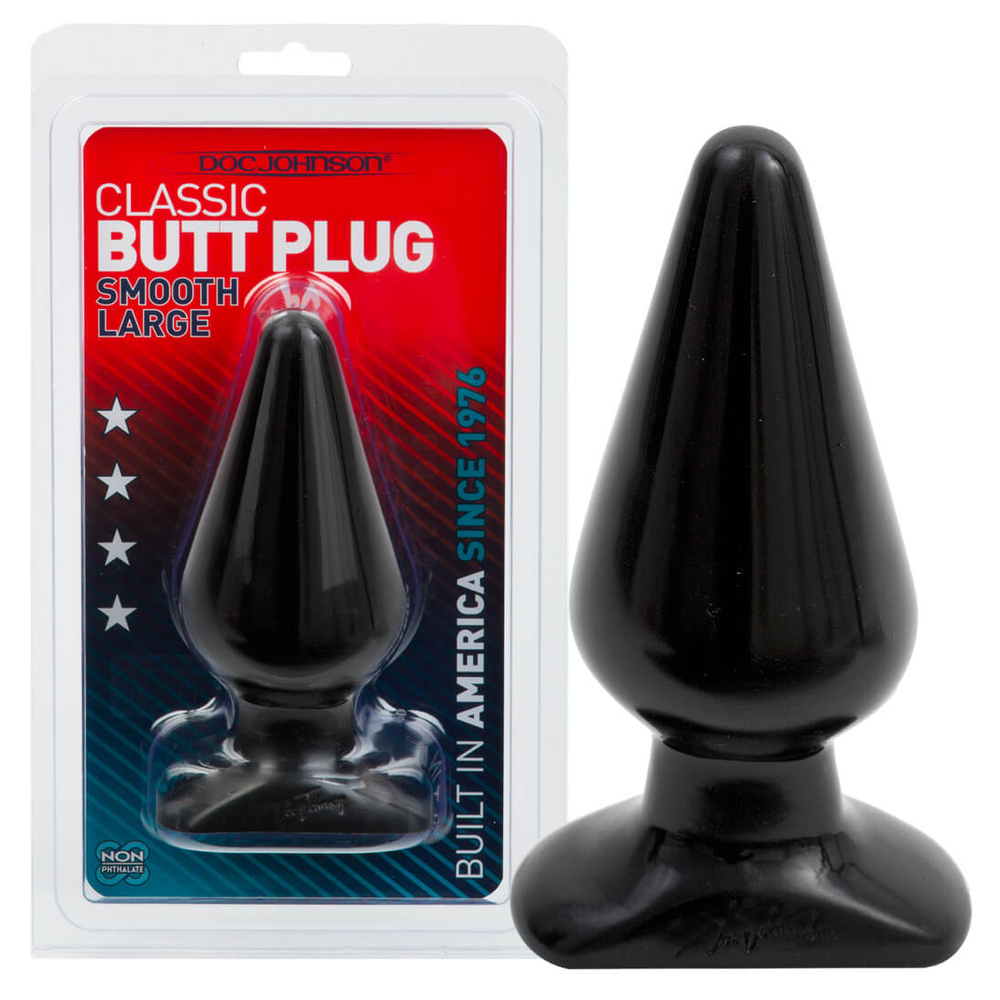 E-shop Doc Johnson Classic Butt Plug - análne dildo veľké (čierne)