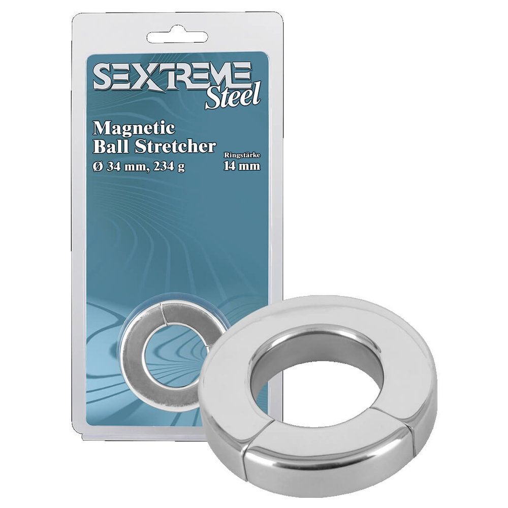 E-shop Sextreme - ťažký magnetický krúžok a naťahovač na semenníky (234g)