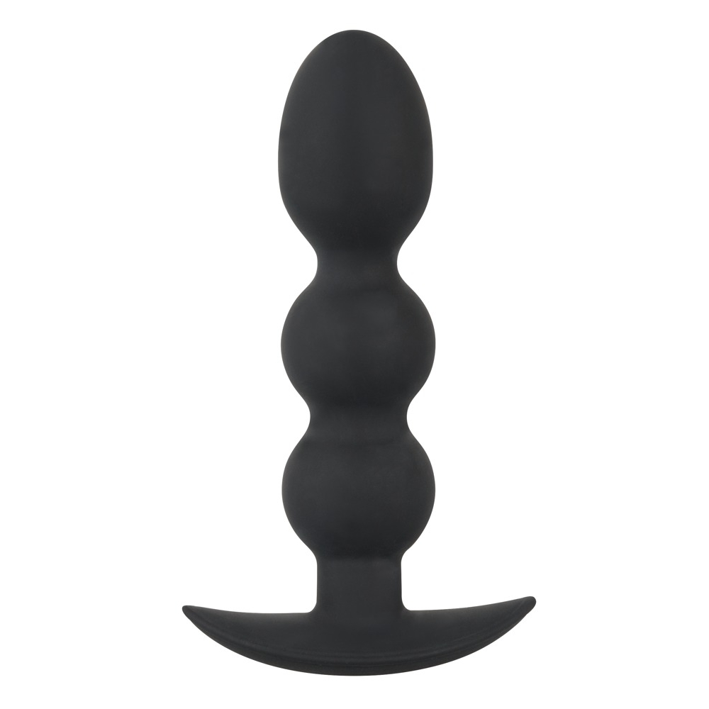 E-shop Black Velvet Heavy - análne dildo s guličkami a hmotnosťou 145g (čierne)