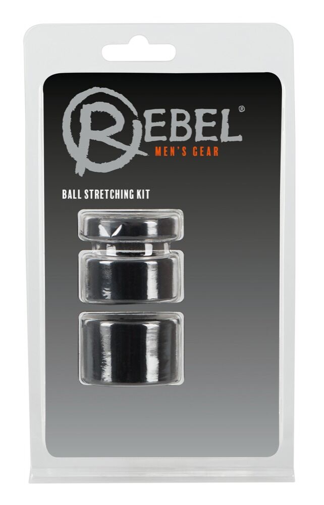 E-shop Rebel Ball - sada krúžkov na penis - čierna farba (trojdielna)