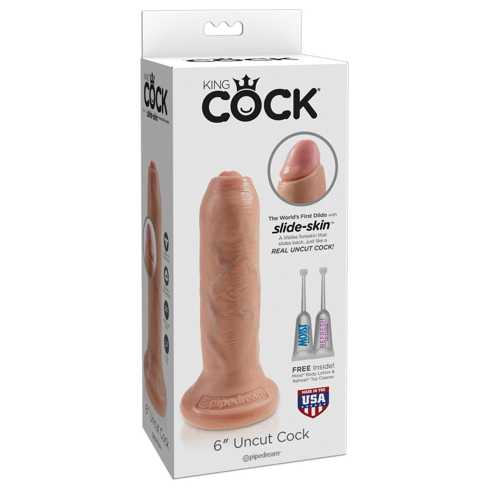 E-shop King Cock 6 Predkožkátor - realistické dildo (15 cm) - prírodná farba
