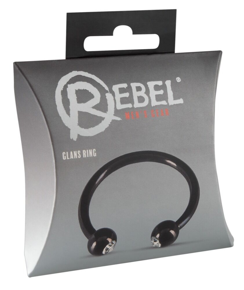 E-shop Rebel Glans Ring - šperkový krúžok  na žaluď s kamienkami
