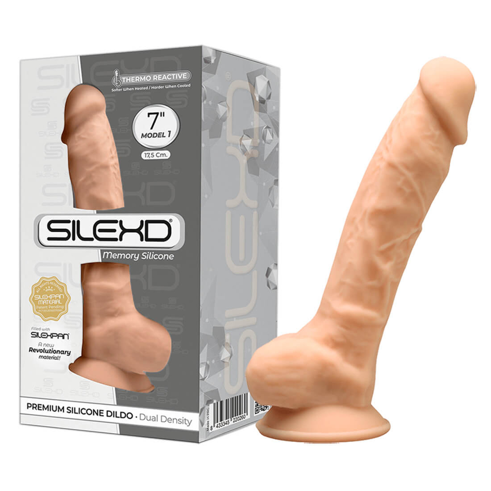 E-shop Silexd 7 - umelý penis s prísavkou - 17,5 cm (prírodná farba)
