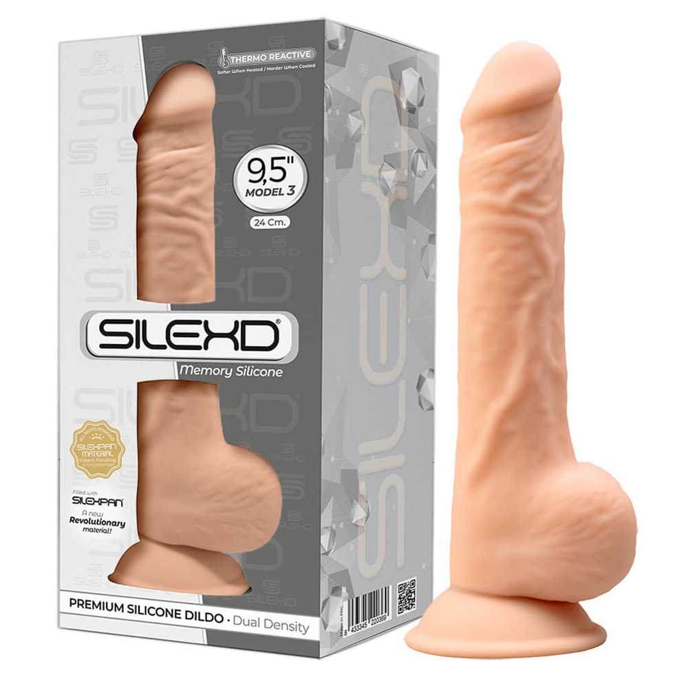 E-shop Silexd 9,5 - dildo s prísavkou - 24cm (telová farba)