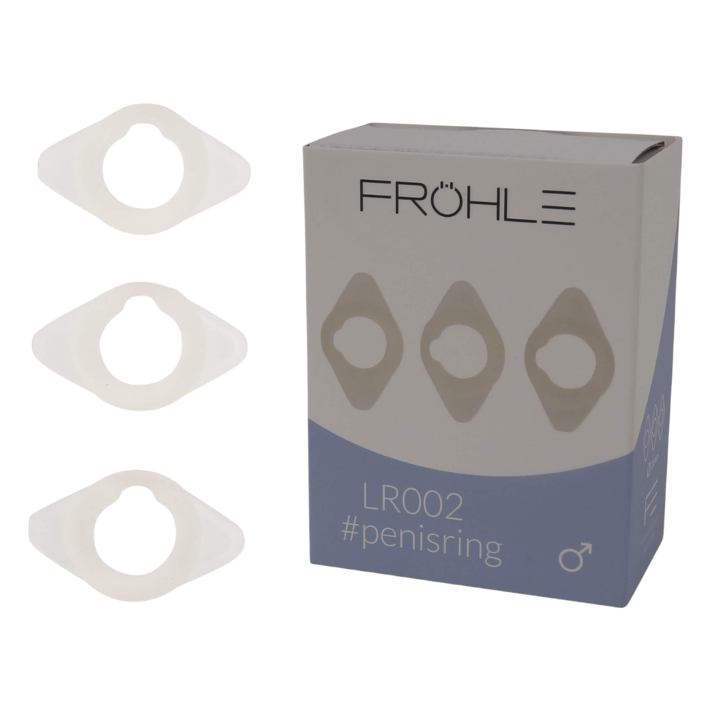 E-shop Fröhle LR002 (2,1cm) - súprava lekárskych krúžkov na penis (3ks)