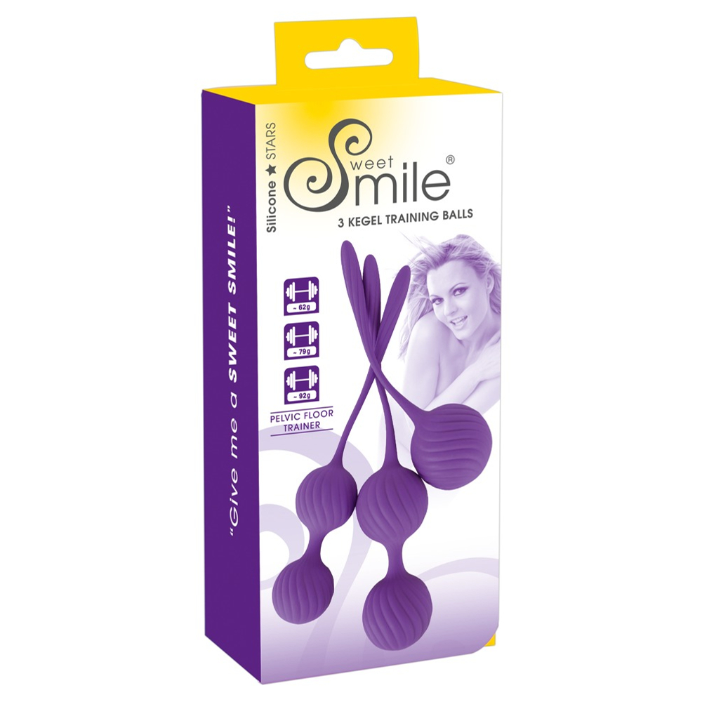 E-shop SMILE 3 Kegel - sada venušiných guličiek - fialová (3 kusy)