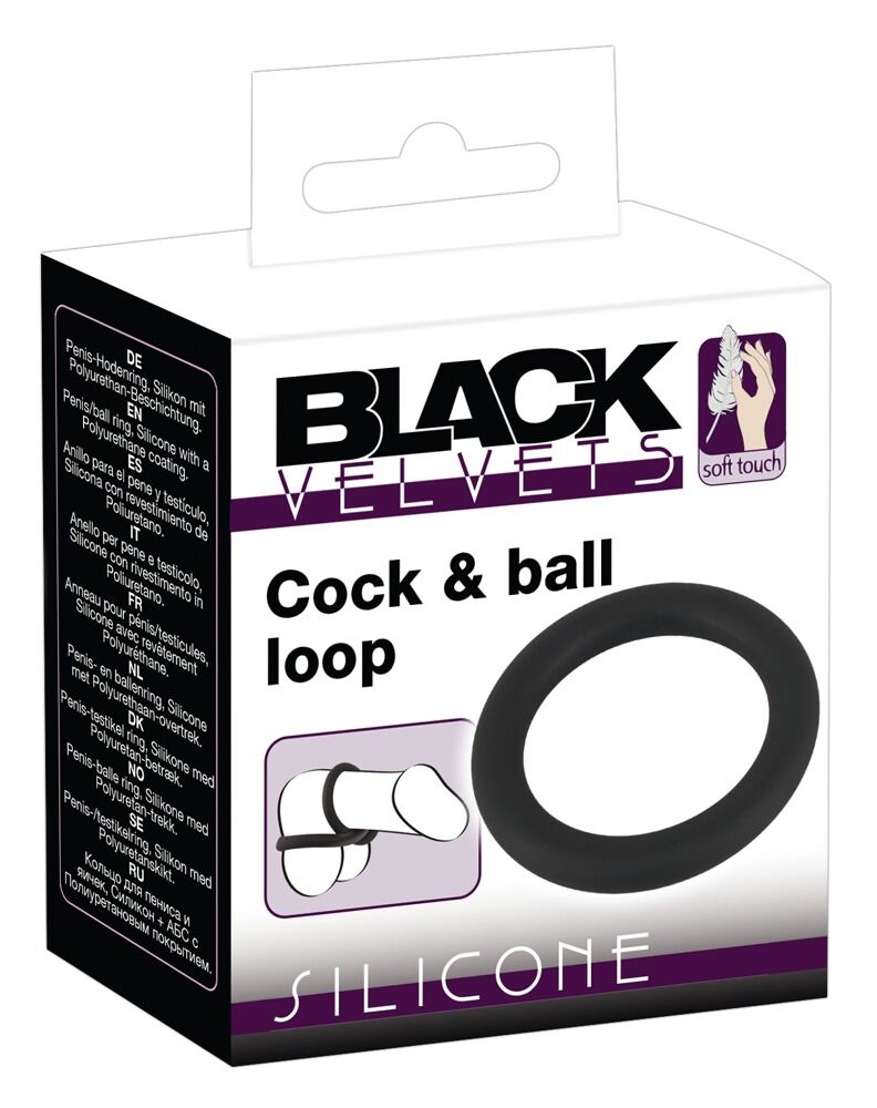 E-shop Black Velvet - silikónový krúžok na penis (čierny) - 5 cm