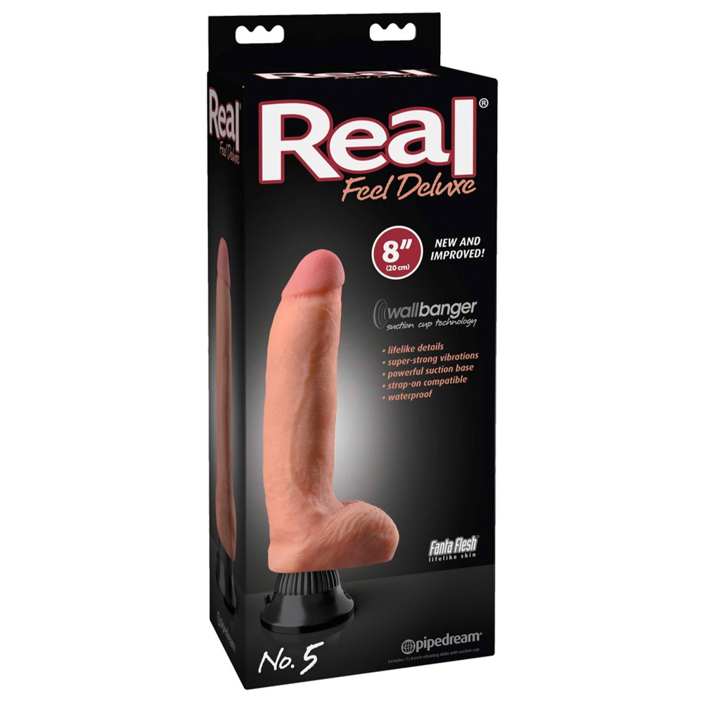 E-shop Real Feel Deluxe No.5 - vibrátor na semenníky (prírodný)