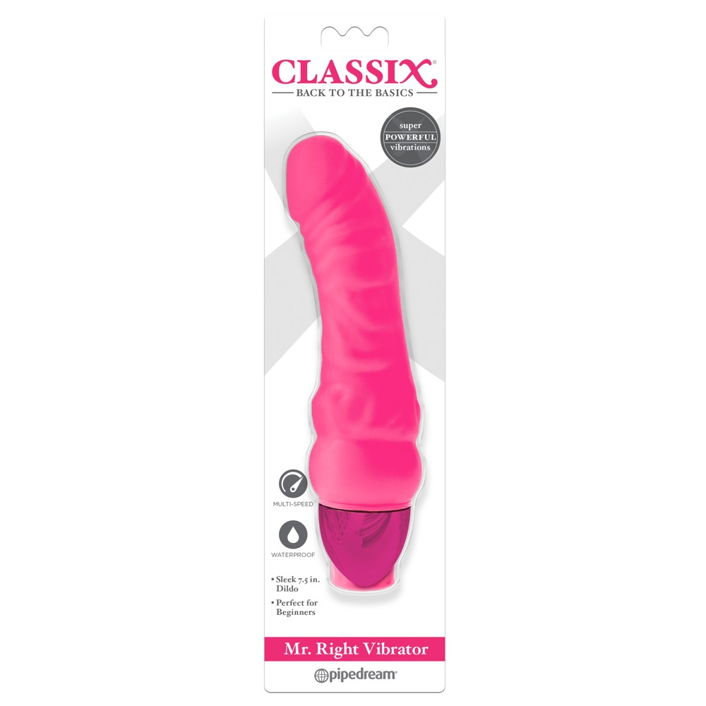 E-shop Classix Mr. Right - silikónové dildo pre začiatočníkov s penisom (ružové)