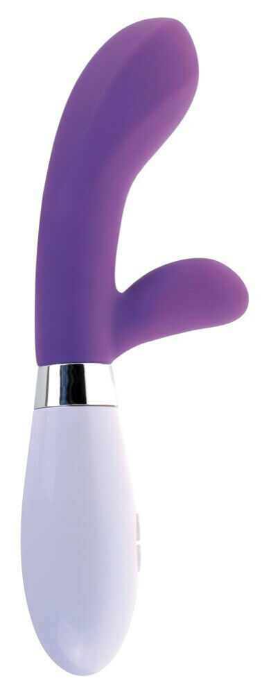 E-shop Classix Silicone - vodotesný vibrátor na bod G s raminekom na klitoris (fialový)