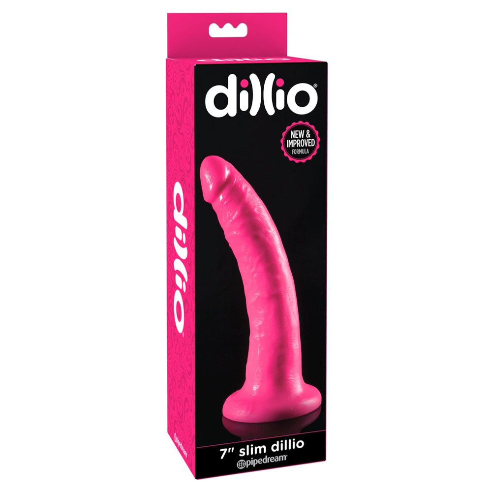 E-shop Pipedream Dillio 7 Inch Slim - realistické dildo s prísavkou (18cm) - ružové