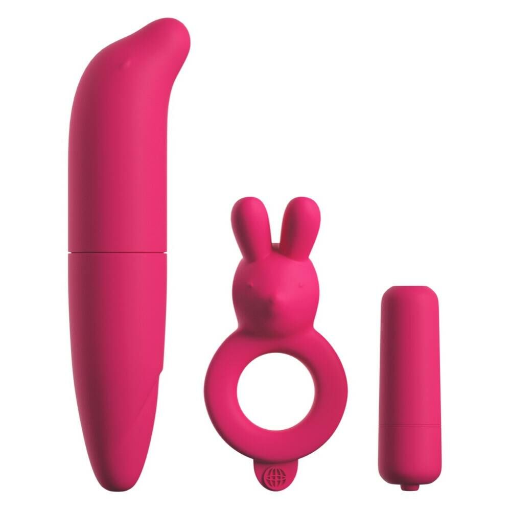 E-shop Classix - vodotesná vibračná súprava - 3 kusy (ružová)