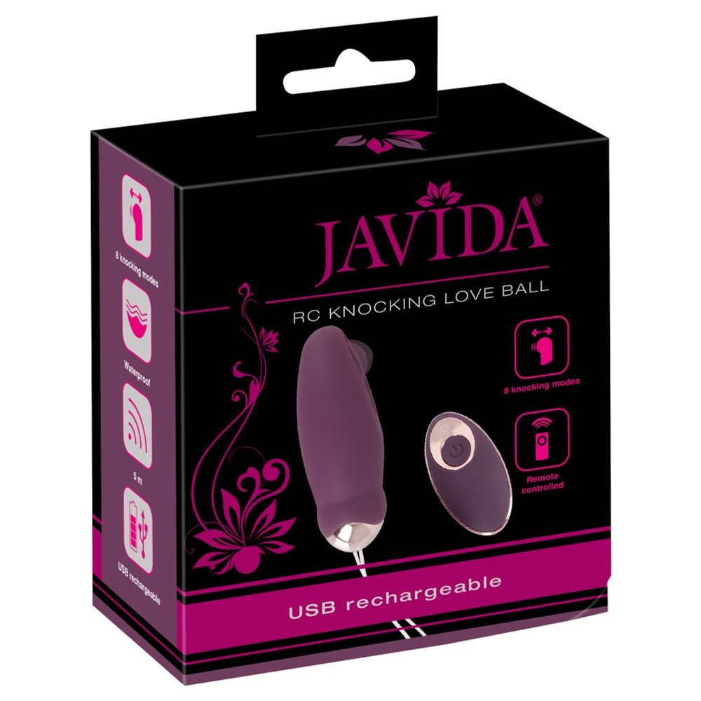 E-shop Javida - dobíjacie, rádiom riadené, pulzujúce vibračné vajíčko (fialové)