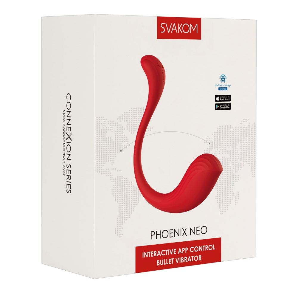 E-shop Svakom Phoenix Neo - inteligentné vibračné vajíčko (červené)