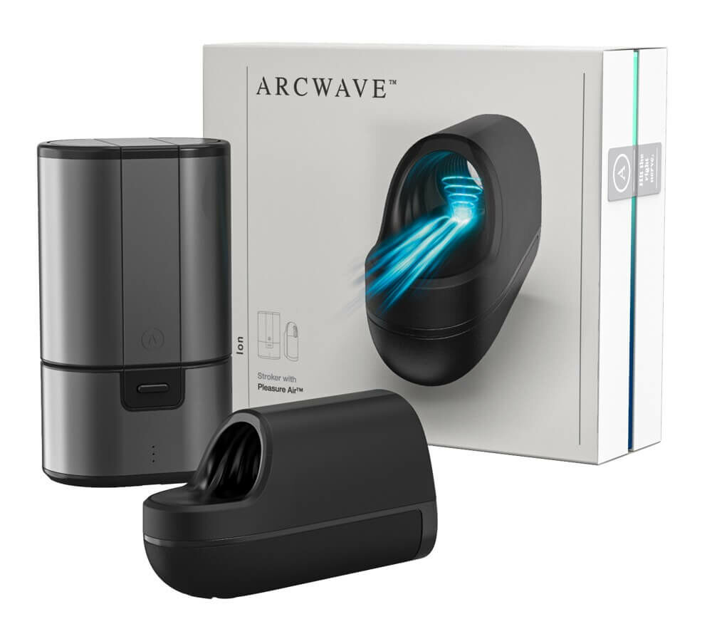 E-shop Arcwave Ion - vodotesný, nabíjací masturbátor s tlakovými vlnami pre mužov (čierny)