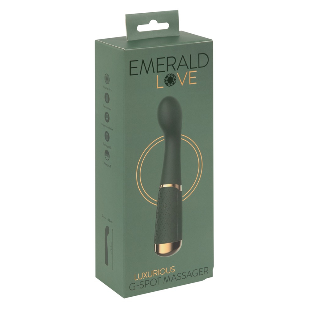 E-shop Emerald Love Luxurious G Spot Vibe - nabíjací, vodotesný vibrátor na bod G (zelený)