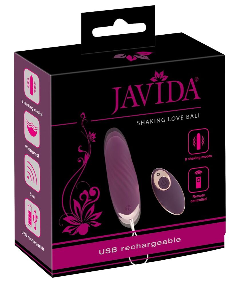 E-shop Javida Shaking Love - nabíjacie, pulzujúce vibračné vajíčko (fialové)