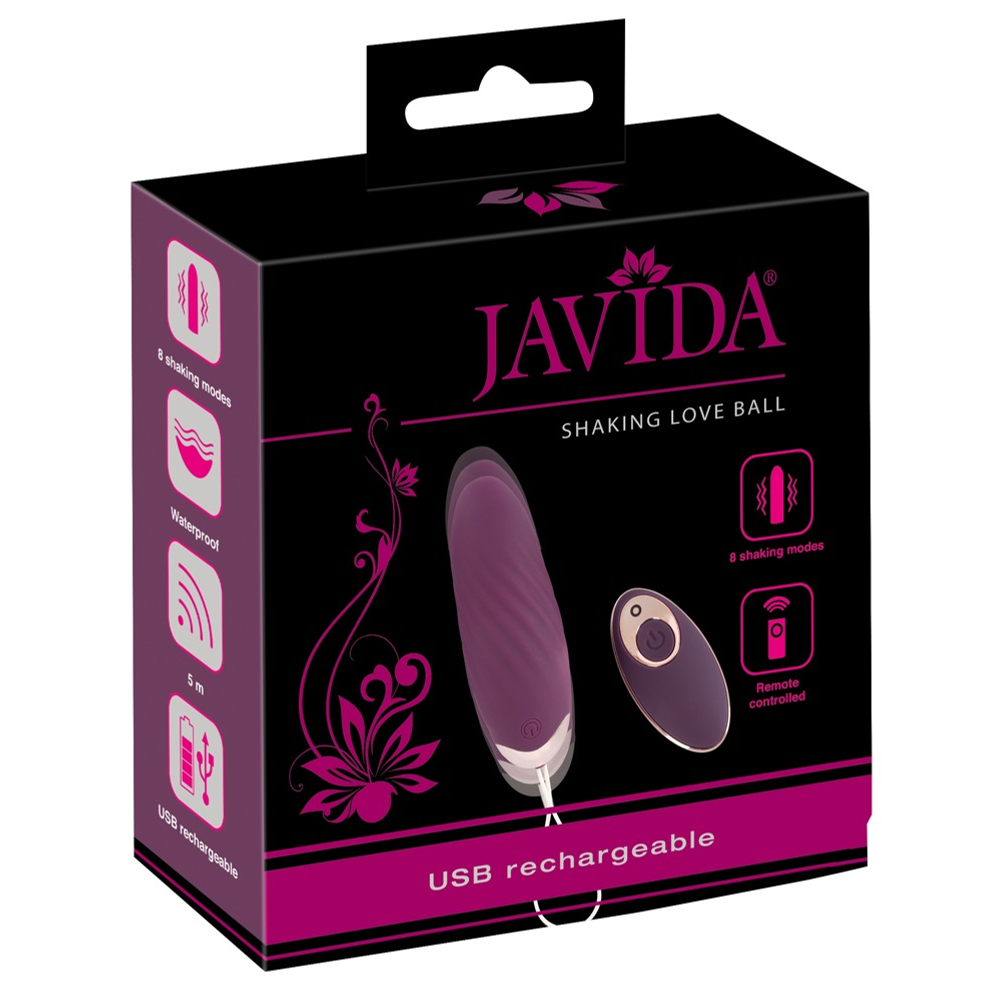 E-shop Javida Shaking Love - nabíjacie, pulzujúce vibračné vajíčko (fialové)
