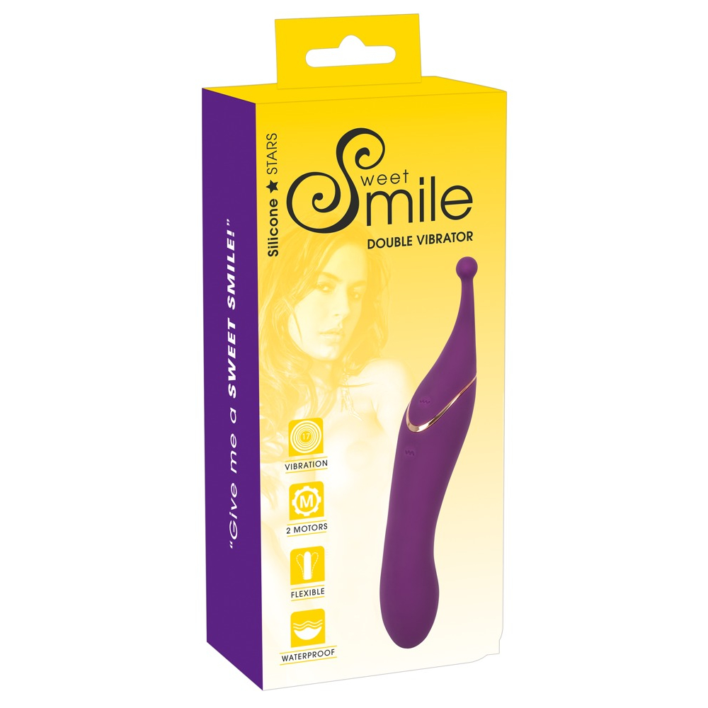 E-shop SMILE Double - dobíjací vibrátor na klitoris 2v1 (fialový)