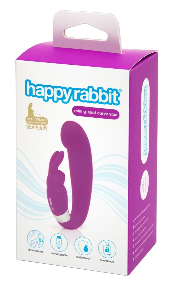 E-shop Happyrabbit Mini G - dobíjací vibrátor na bod G s kmitaním (fialový)