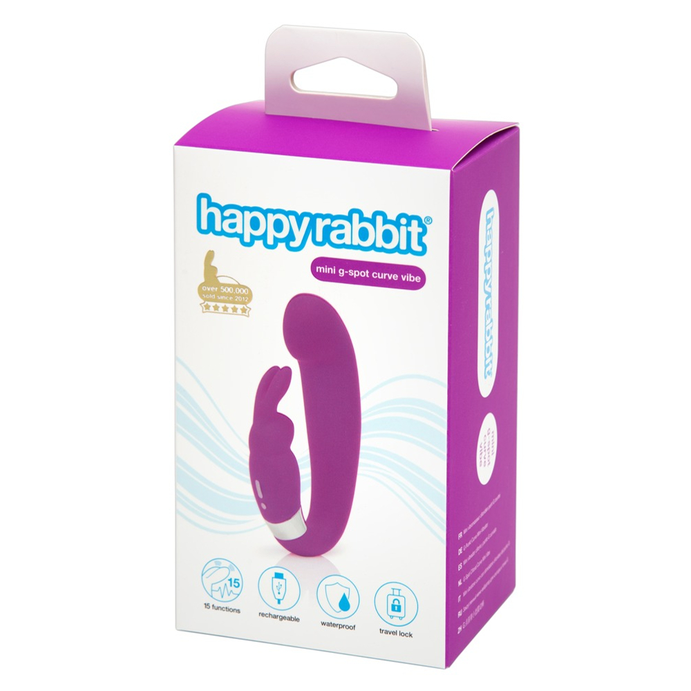 E-shop Happyrabbit Mini G - dobíjací vibrátor na bod G s kmitaním (fialový)