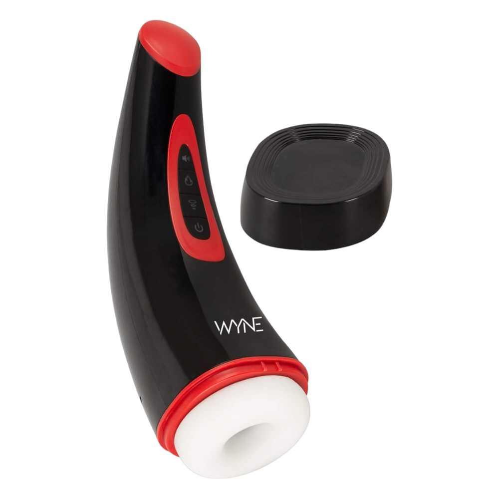 E-shop WYNE 03 - Nabíjateľný, vibračný masturbátor s odsávaním (čierny)