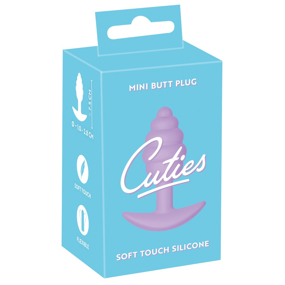 E-shop Cuties Mini Butt Plug - silikonové análne dildo - fialové (2,8cm)
