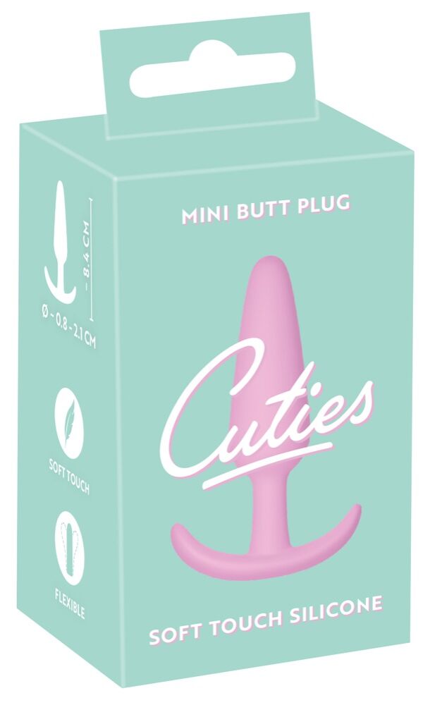 E-shop Cuties Mini Butt Plug - silikonové análne dildo - ružové (2,1cm)