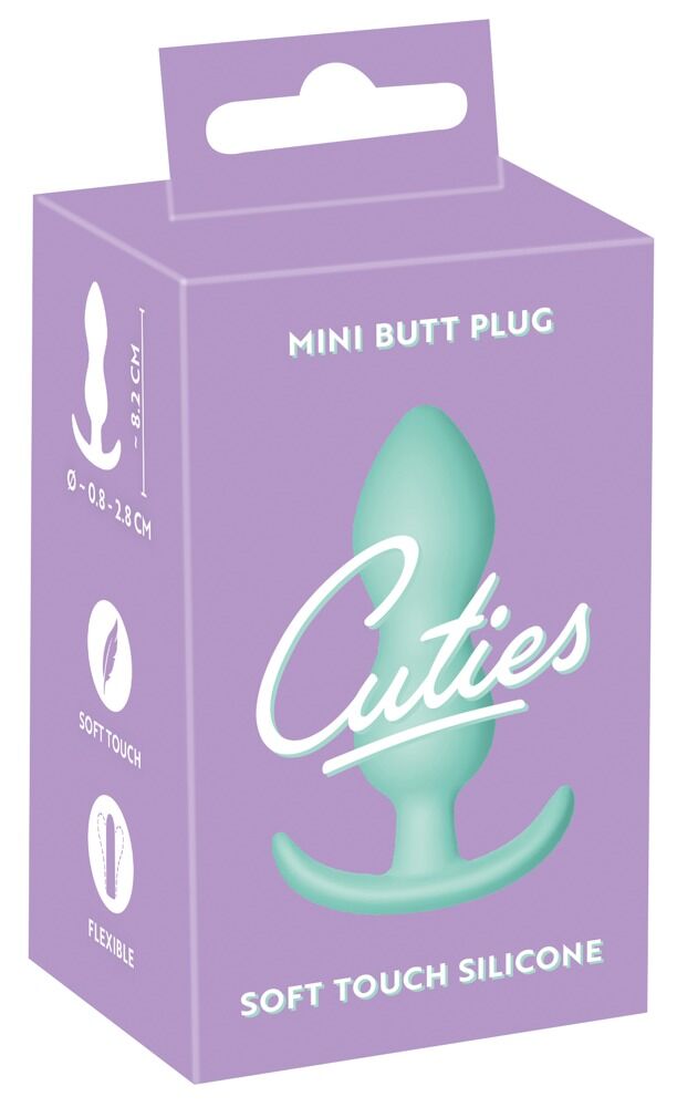 E-shop Cuties Mini Butt Plug - silikonové análne dildo - mäta (2,3cm)