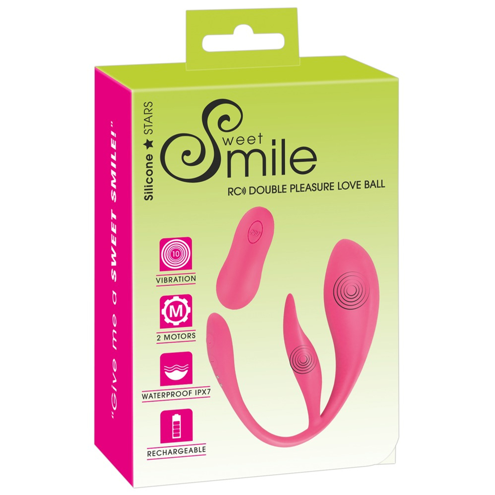 E-shop SMILE - dobíjacie rádiové vibračné vajíčko (ružové)