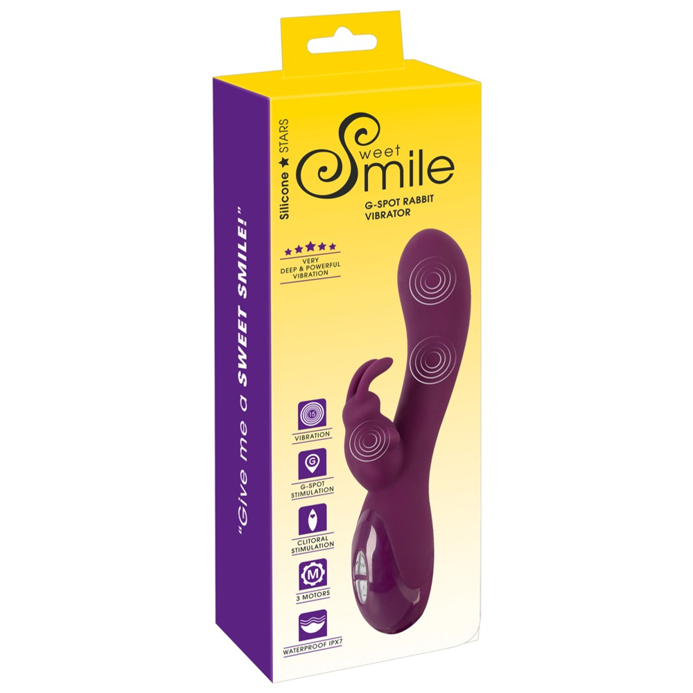 E-shop SMILE - 3-motorový bezdrôtový vibrátor s výkyvným ramenom (fialový)