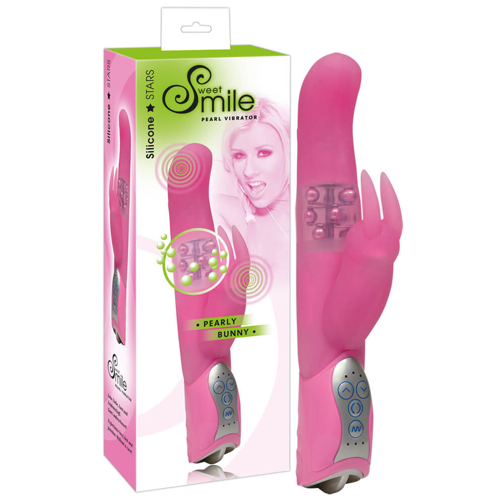 E-shop Sweet Smile Pearly Bunny - vibrátor s ramenom na klitoris (26 cm)