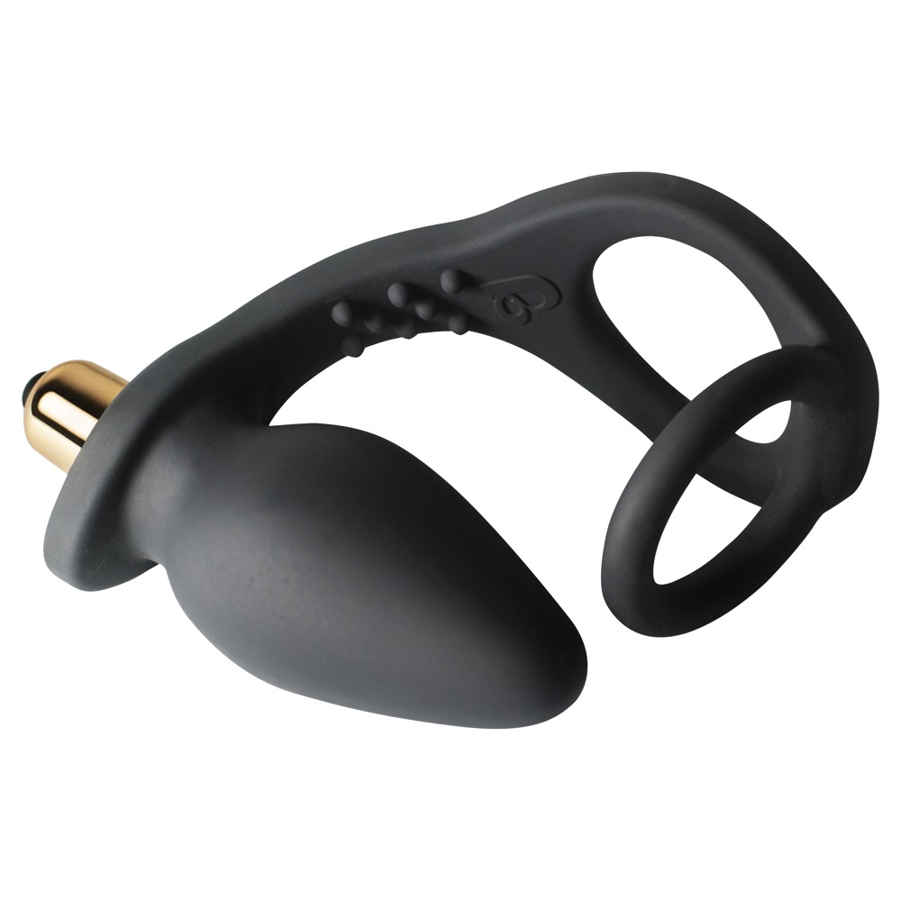 E-shop RO ZEN - dvojitý krúžok na penis s análnym vibrátorom