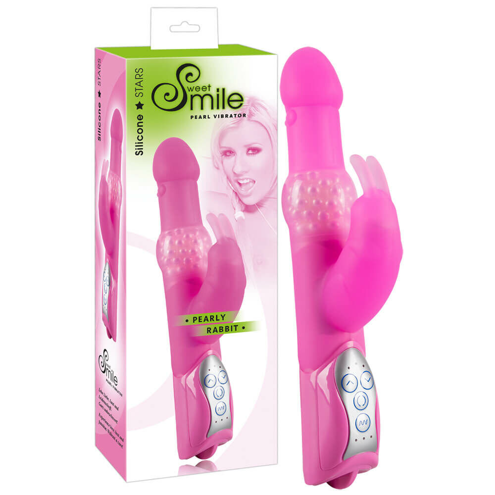 E-shop SMILE Pearly Rabbit - perličkový vibrátor (ružový)