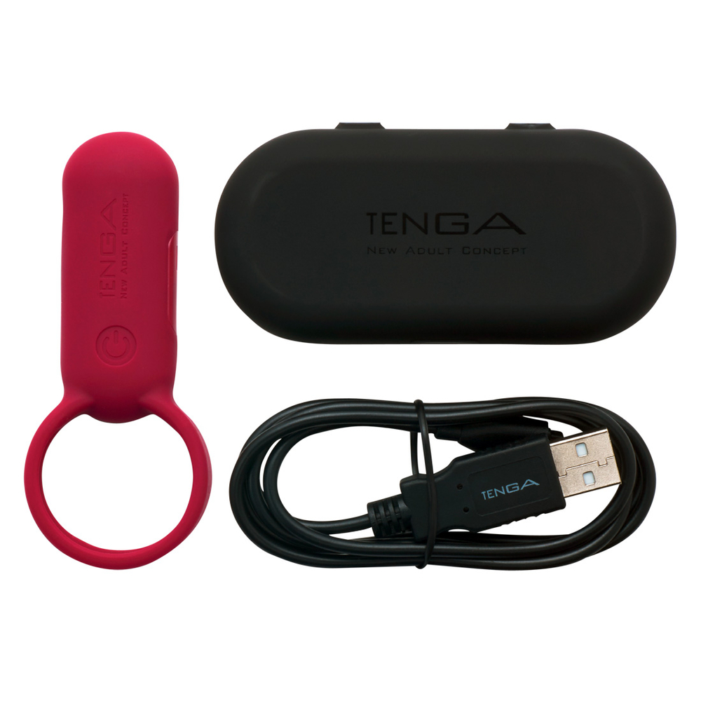 E-shop TENGA Smart Vibe - vibračný krúžok na penis (červený)