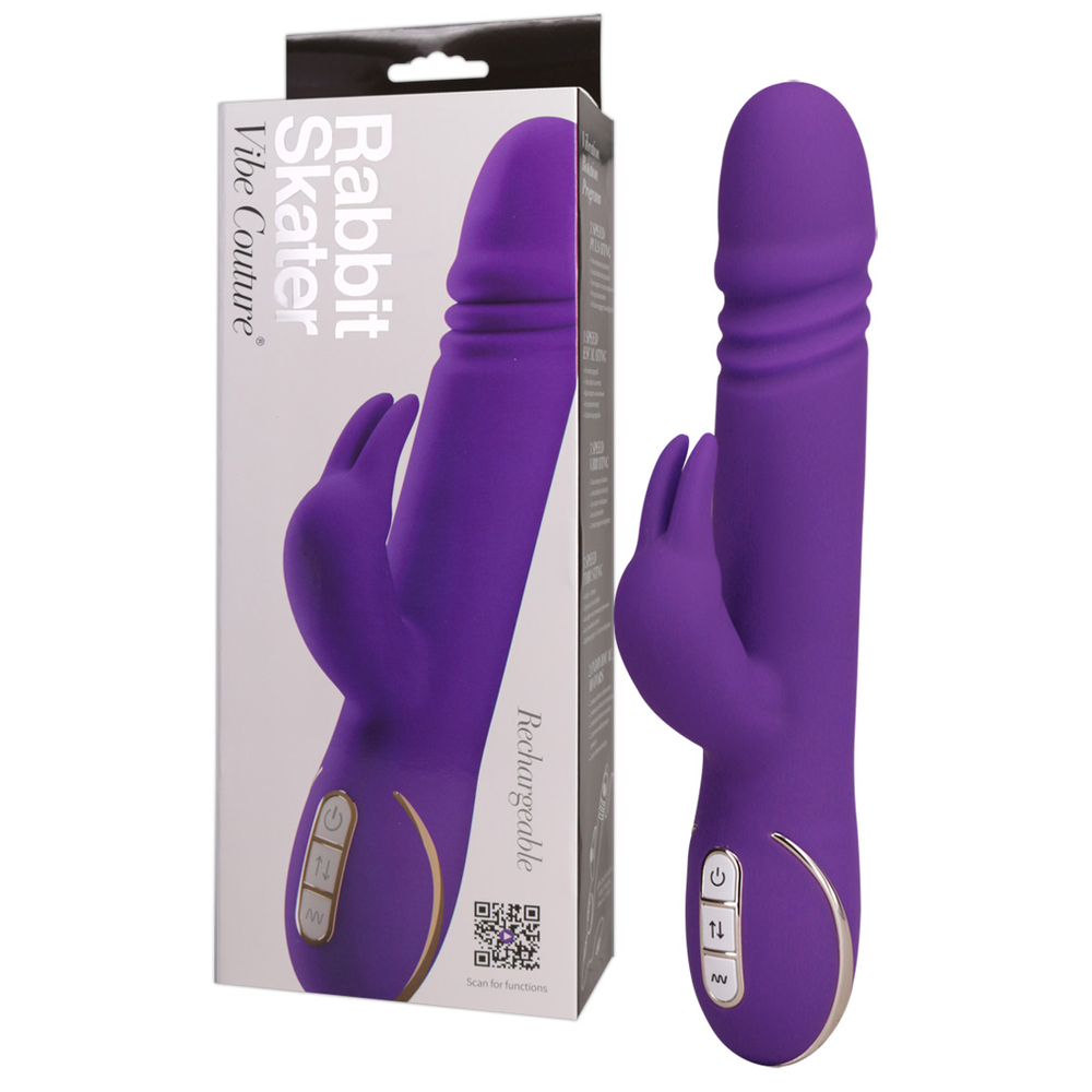 E-shop Vibe Couture Rabbit Skater - vibrátor s ramenom na klitoris (fialový)
