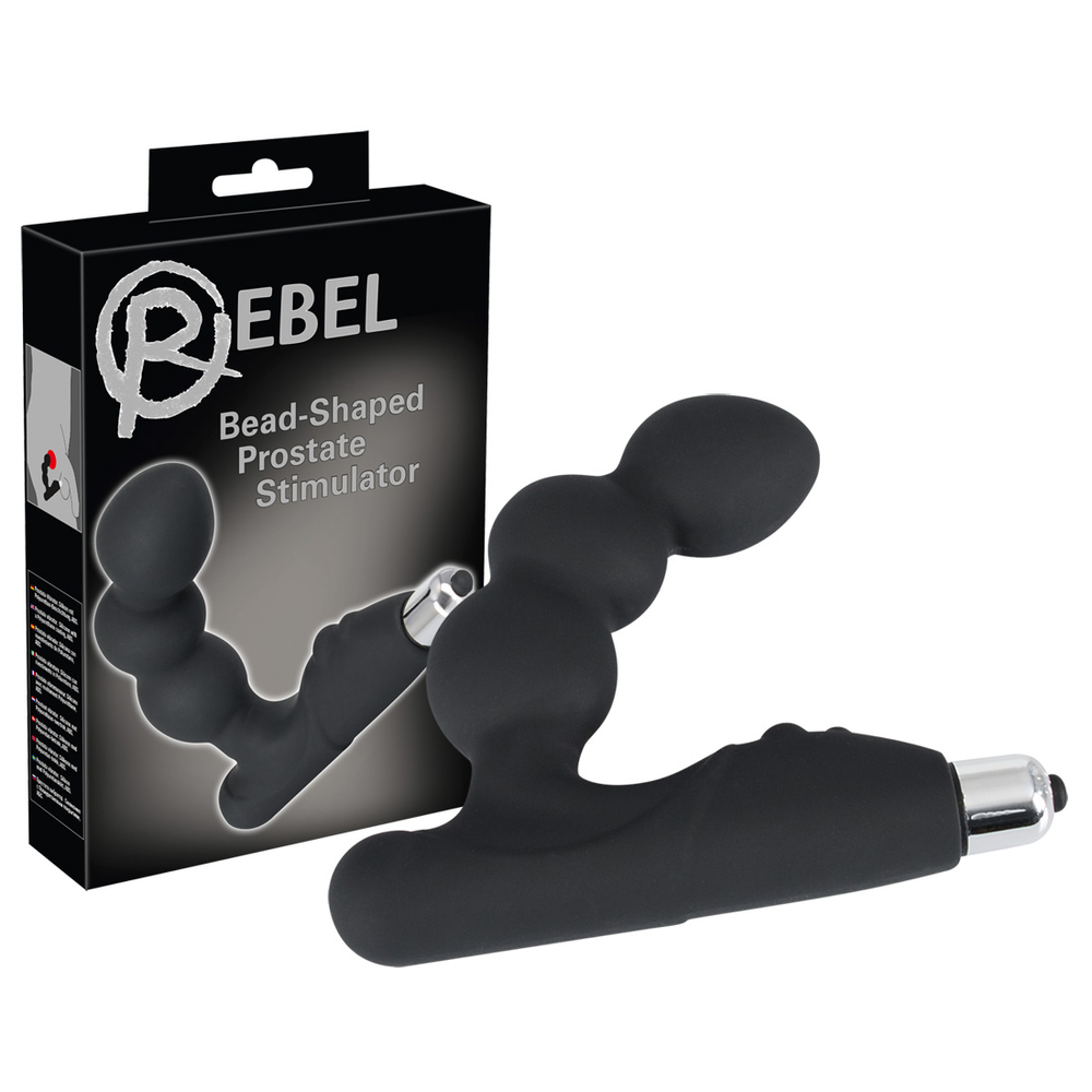 E-shop Rebel Bead-shaped - vibrátor na prostatu (čierny)