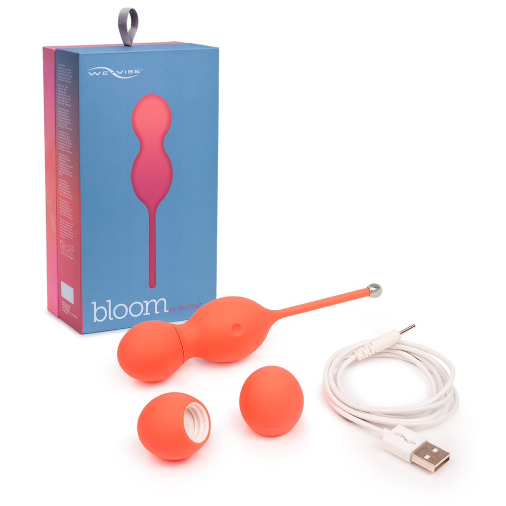 E-shop We-Vibe Bloom - nabíjacie venušiné guličky s vymeniteľnými závažiami (oranžové)