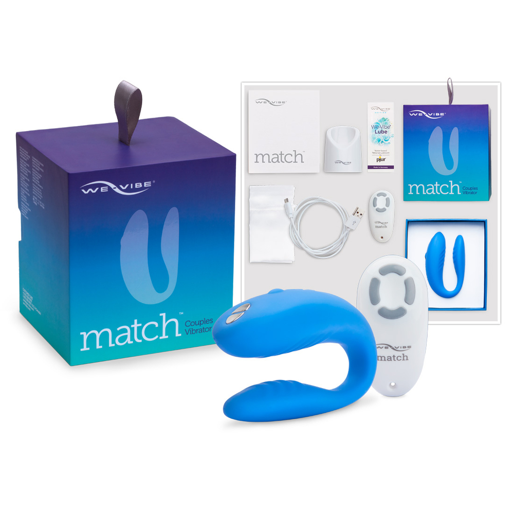 E-shop We-Vibe Match - vodotesný, nabíjací párový vibrátor (modrý)