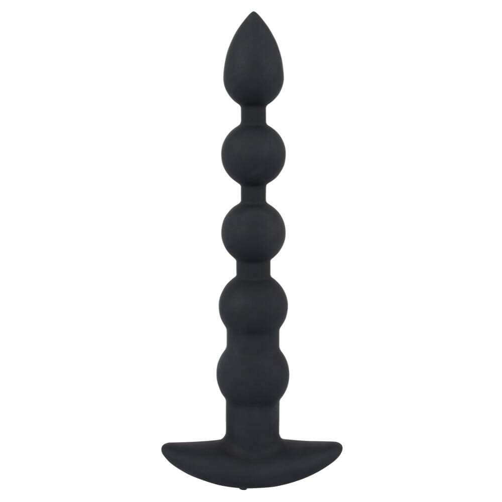 E-shop Black Velvets Rechargeable Beads - nabíjací análny vibrátor s 5 guličkami (čierny)