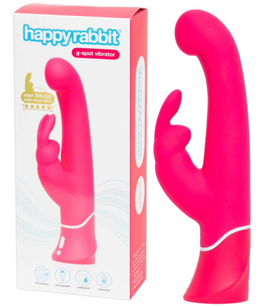 E-shop Happyrabbit G-bod - vodotesný, dobíjací vibrátor s tyčinkou (ružový)