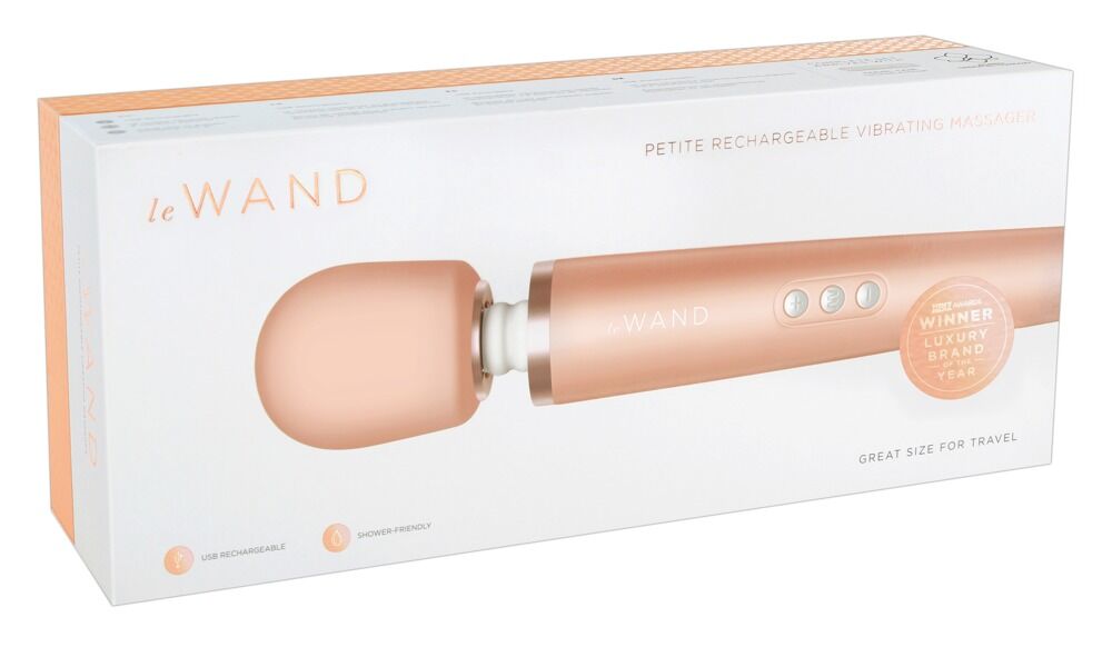 E-shop Le Wand Petite - exkluzívny bezdrôtový masážny prístroj (ružovo-zlatý)