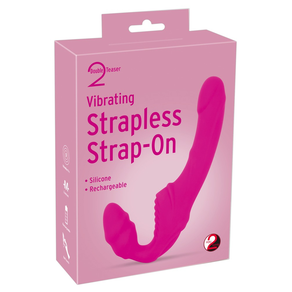 E-shop You2Toys Vibrating Strapless Strap-On - pripínací vibrátor bez upevňovacieho pásu (ružový)