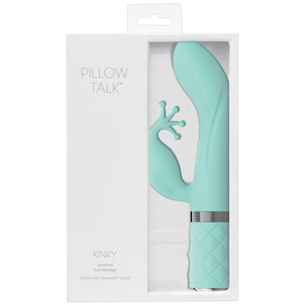 E-shop Pillow Talk Kinky - dobíjací vibrátor na bod G (tyrkysový)