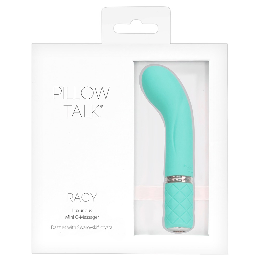 E-shop Pillow Talk Racy - dobíjací vibrátor s úzkym bodom G (tyrkysový)