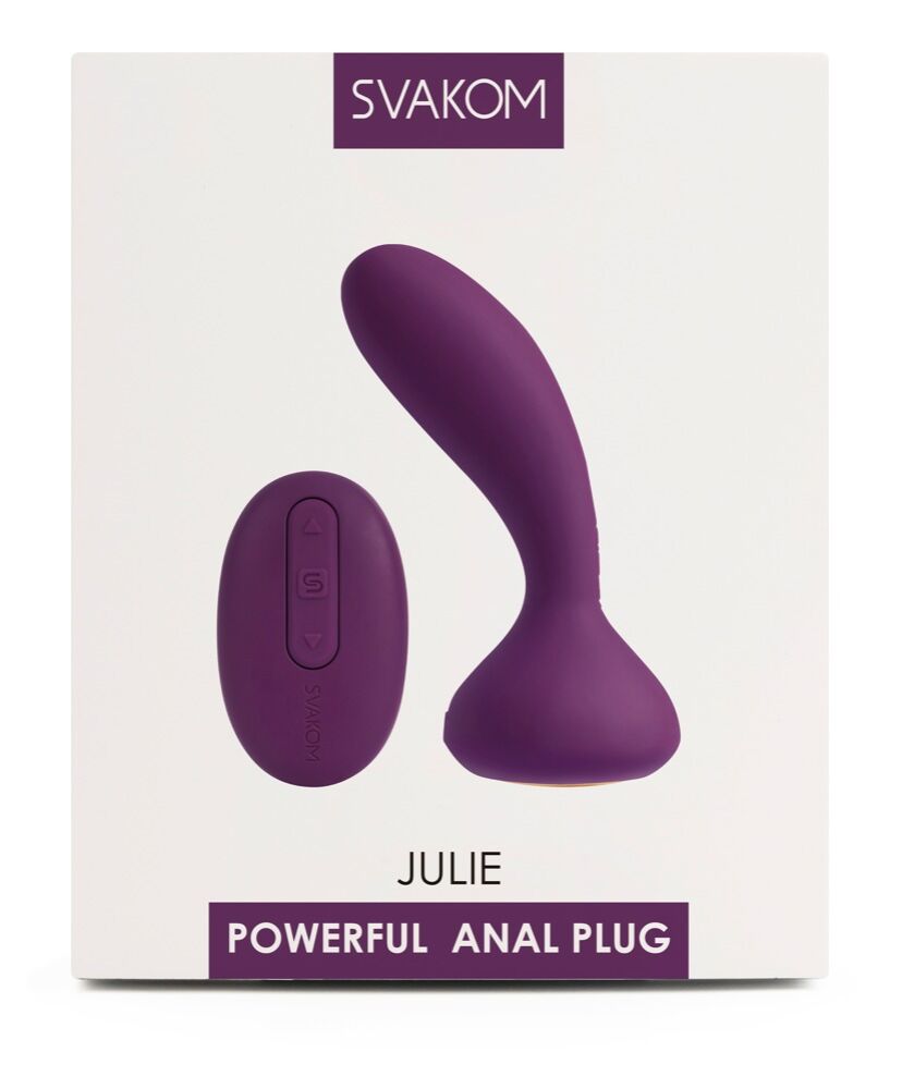 E-shop Svakom Julie - nabíjací vibrátor na prostatu s diaľkovým ovládačom (fialový)